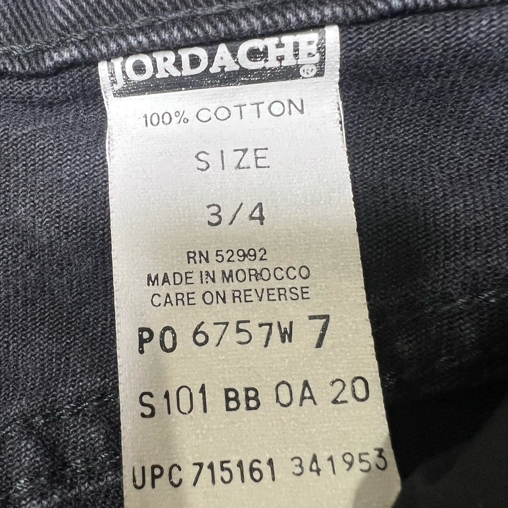 jordache vintage 90s high rise mom dad taper Jeans denim black 3 4 cotton - Picture 9 of 10